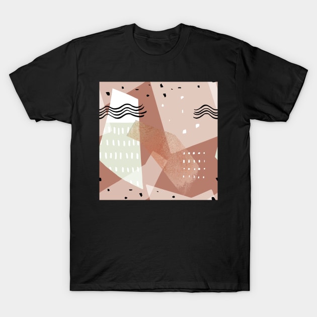 Minimal Colorful Abstract Pattern T-Shirt by Famgift